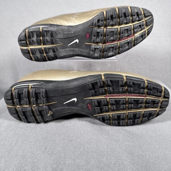 Vintage Gold Nike Air Sport Performance Shoes Womens 8 Golf Traction 314918-701 - Picture 11 of 12